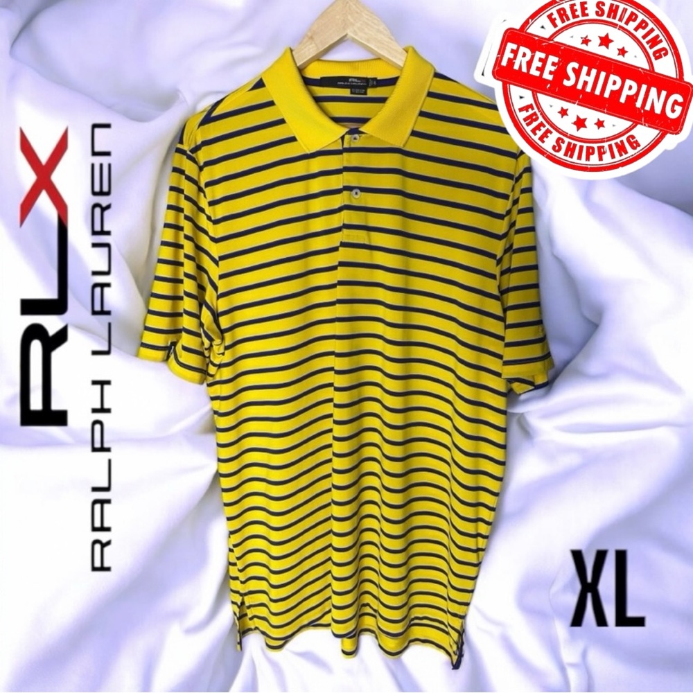 Ralph Lauren RLX Polo Mens XL Striped Trump National Charlotte FREE SHIPPING